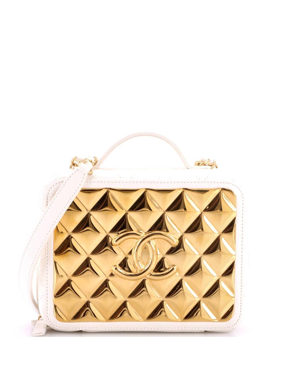 Chanel Golden Plate Vanity Case Quilted #327265C47B
